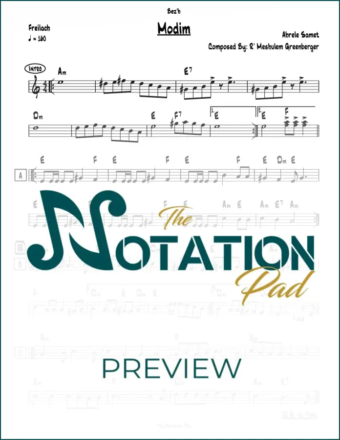 Modim Lead Sheet Sheet Music