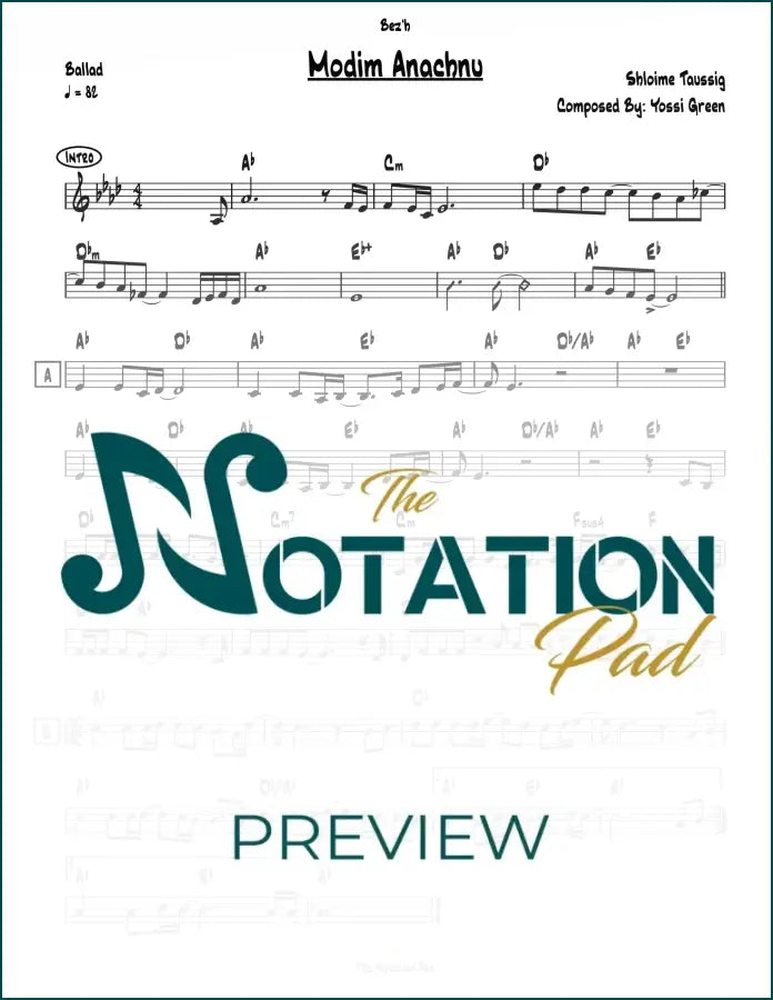 Modim - Nodeh Lechu Lead Sheet Sheet Music