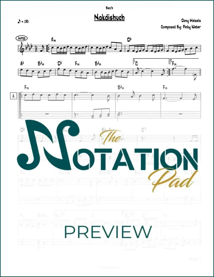 Nakdishoch 2-Liner Sheet Music