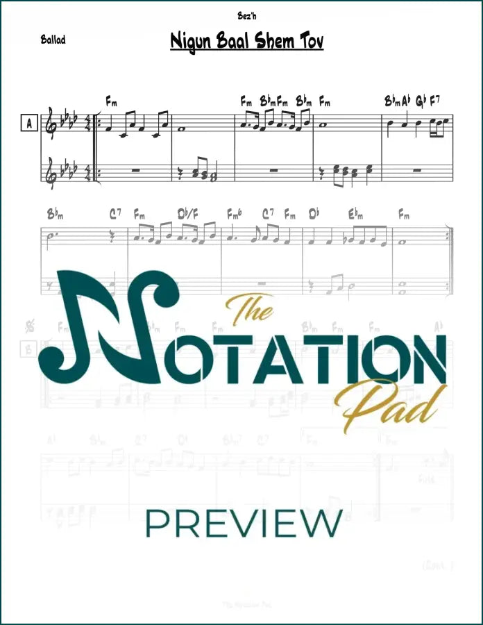Nigun Baal Shem Tov 2-Liner Sheet Music