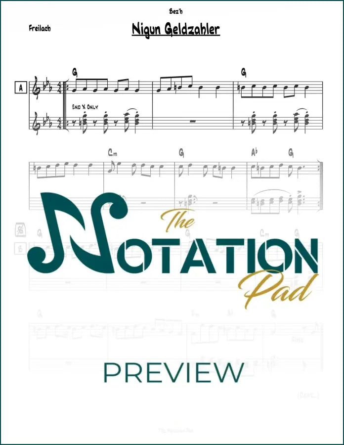 Nigun Geldzahler 2-Liner Sheet Music