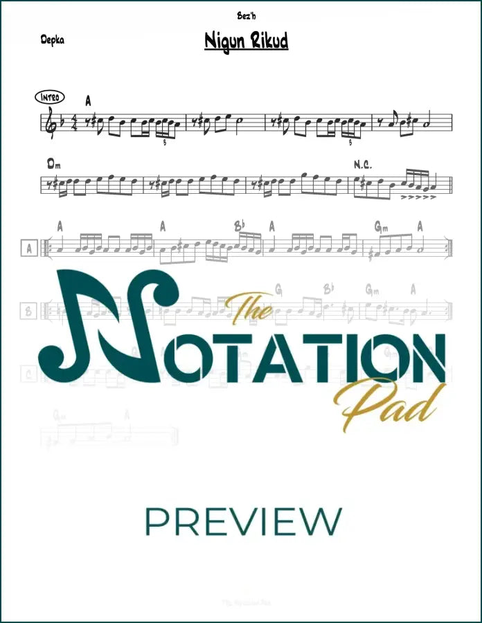Nigun Rikud - Depka - Lead Sheet - Sheet Music