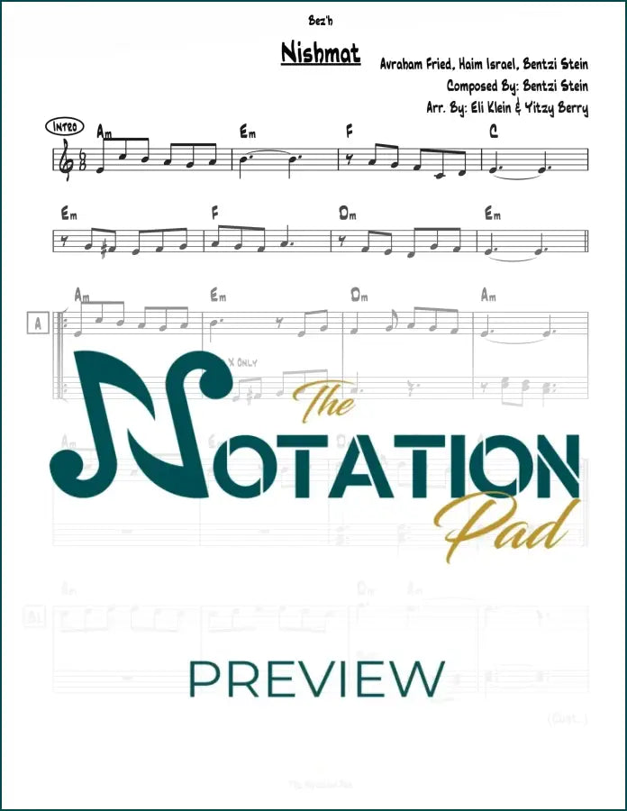 Nishmas - Fried - 2-Liner - Sheet Music