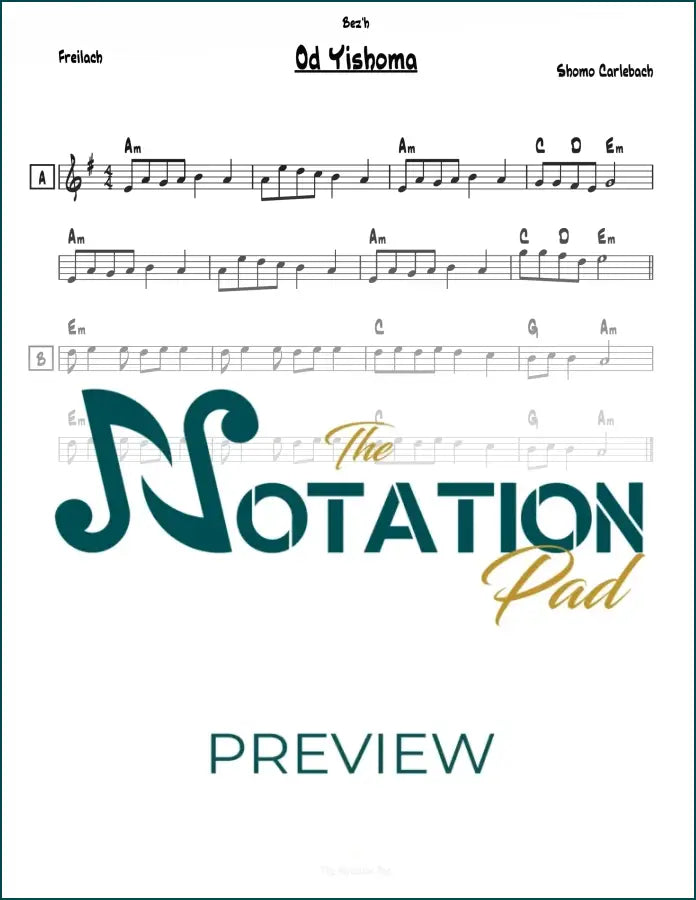 Od Yishoma 2 Lead Sheet Sheet Music