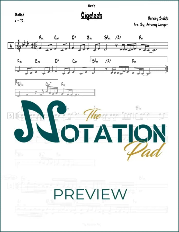 Oigelech Lead Sheet Sheet Music