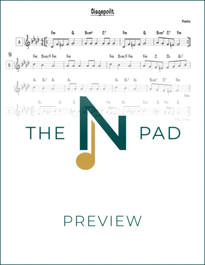 Oisgepoilt - Viznitz - Lead Sheet - Sheet Music