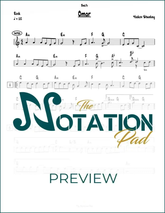 Omar - Shwekey - Lead Sheet - Sheet Music