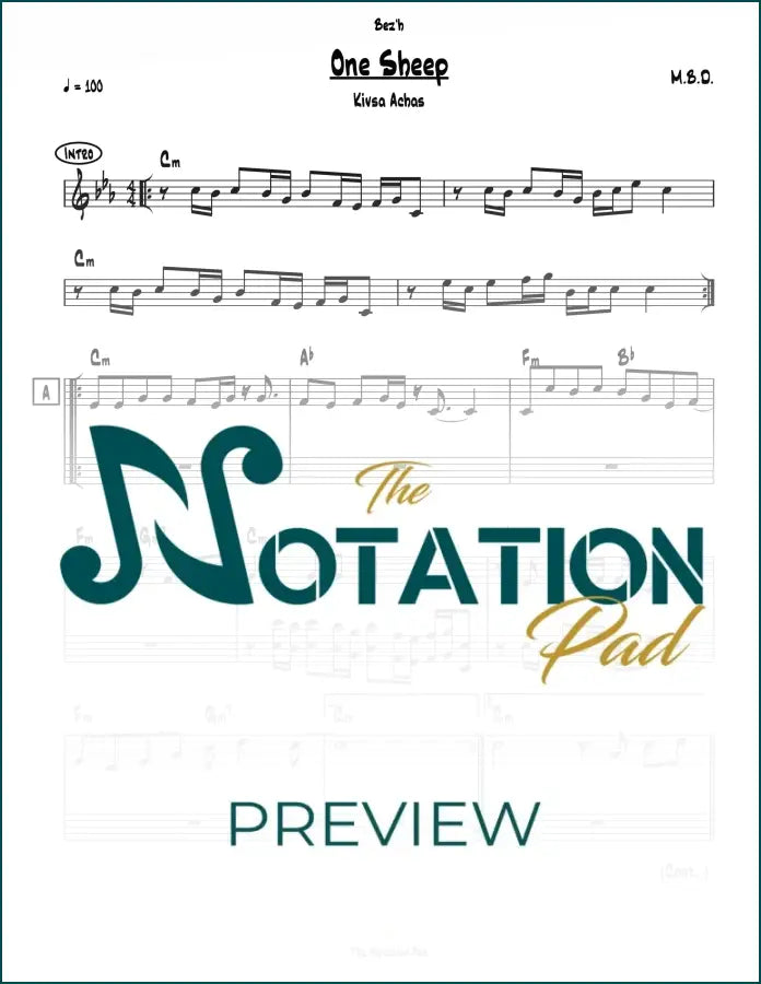 One Sheep Kivsa Achas MBD 2 Liner Sheet Music