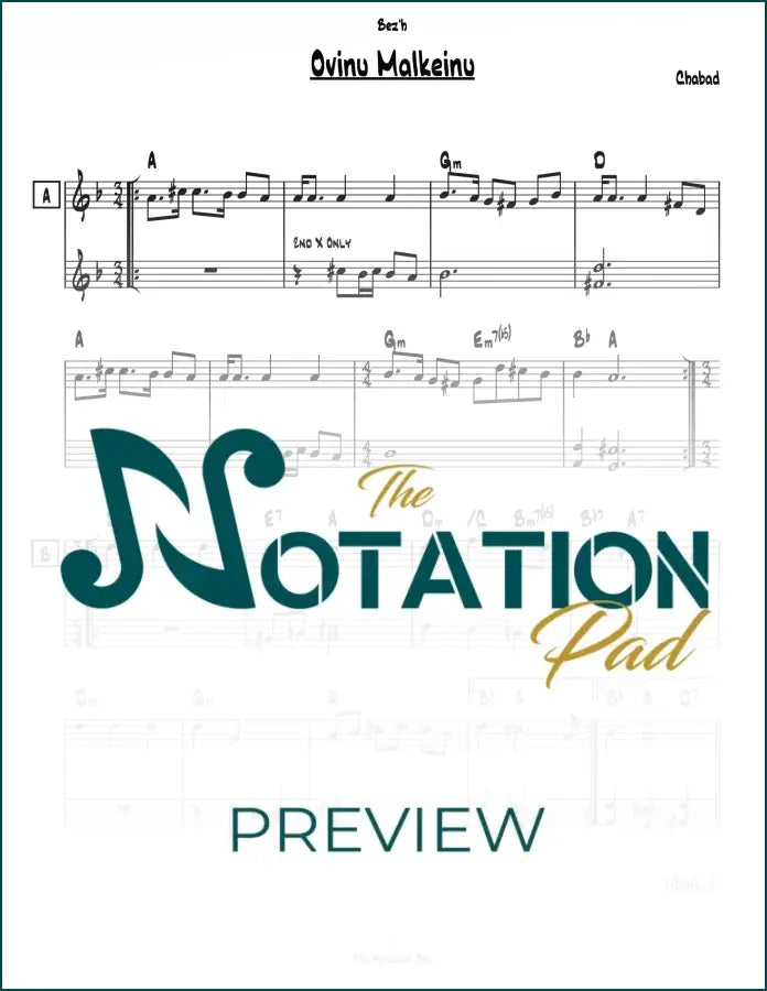 Ovinu Malkeinu 2-Liner Sheet Music