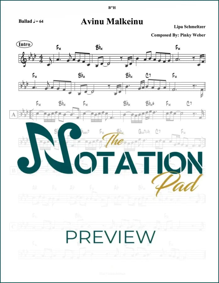 Avinu Malkeinu Lead Sheet Sheet Music