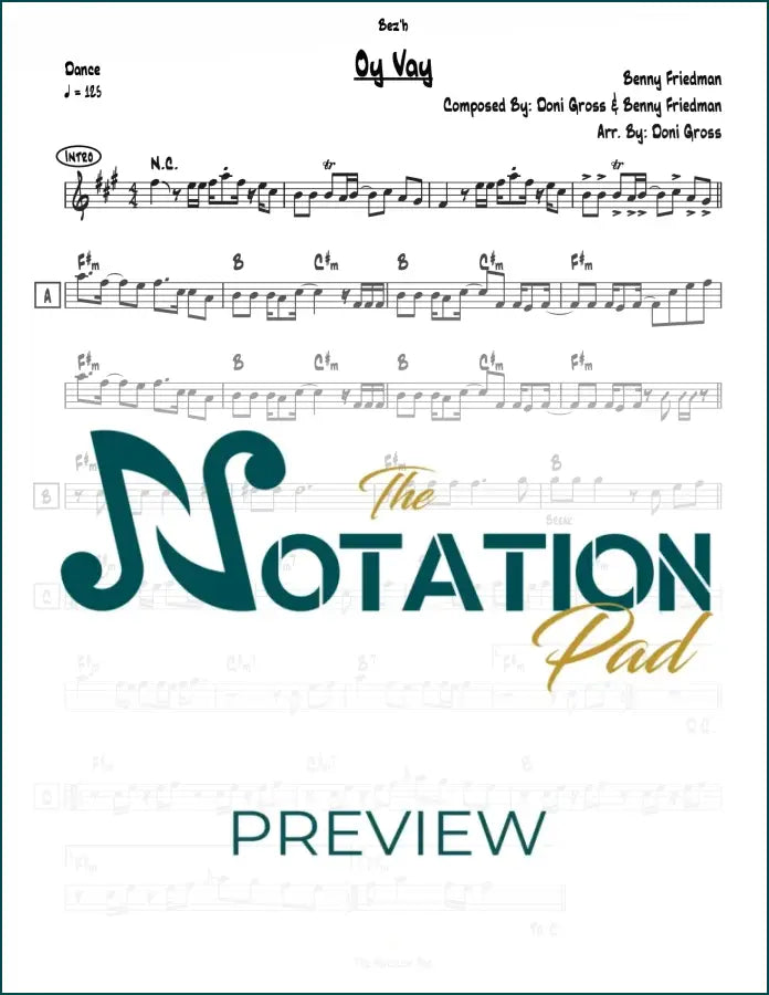 Oy Vay Benny Lead Sheet Sheet Music
