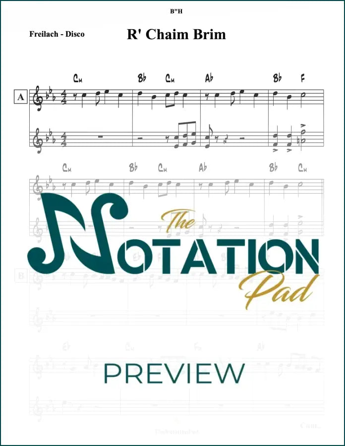 R’ Chaim Brim 2-Liner Sheet Music