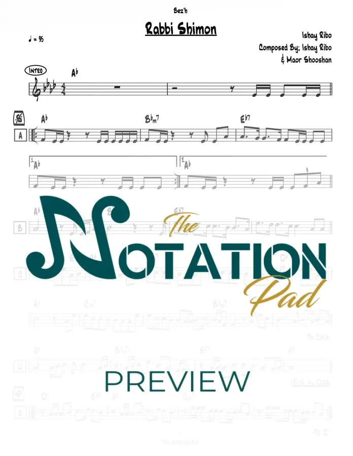 Rabbi Shimon Lead Sheet Sheet Music