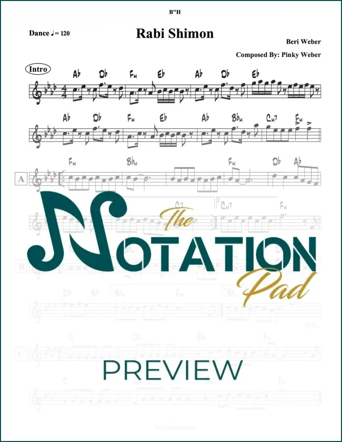Rebi Shimon - Beri - Lead Sheet - Sheet Music
