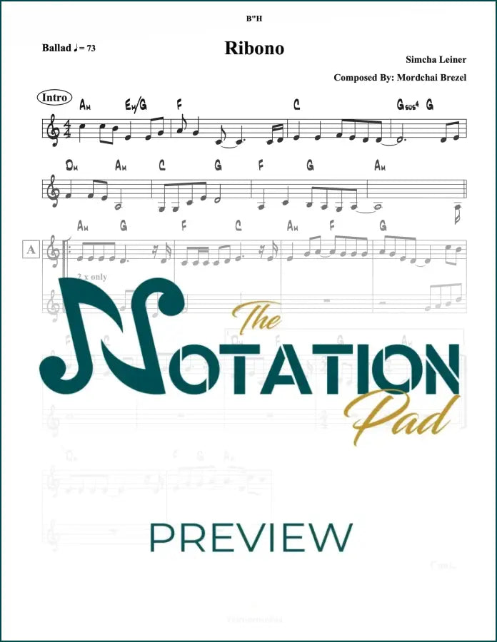 Ribono - Leiner 2-Liner Sheet Music