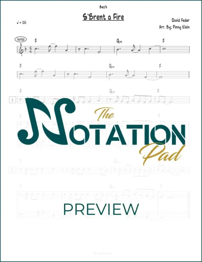 S’Brent a Fire - Feder - 2-Liner - Sheet Music