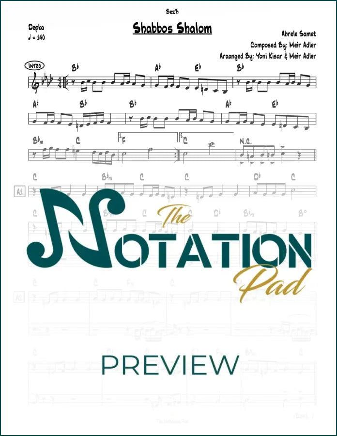 Shabbos Shuloim 2-Liner Sheet Music