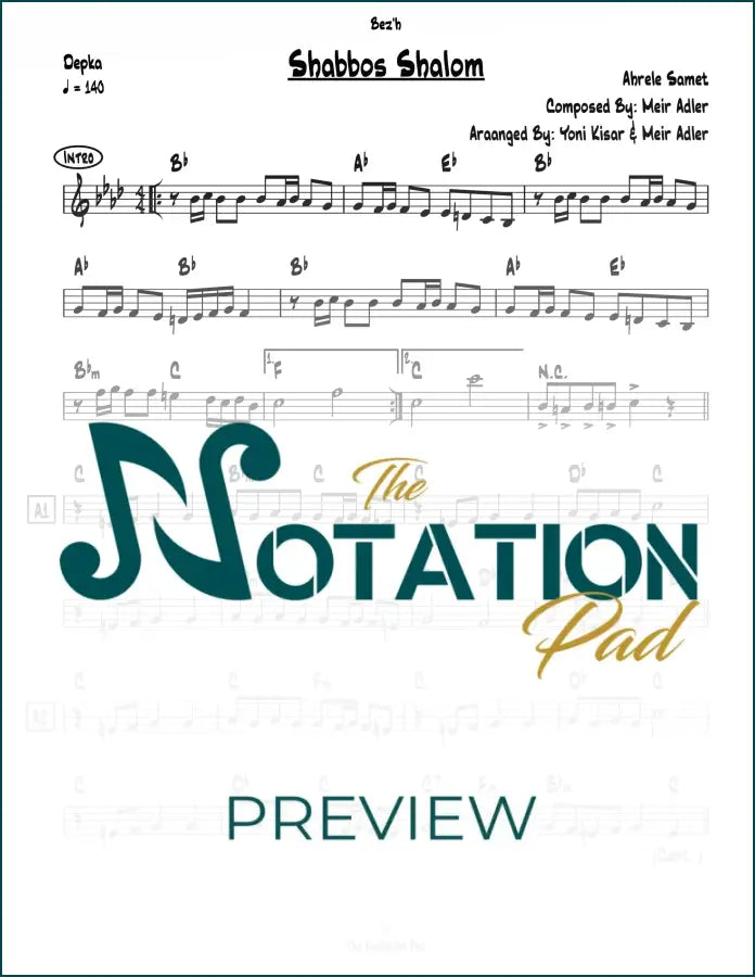 Shabbos Shuloim Lead Sheet Sheet Music