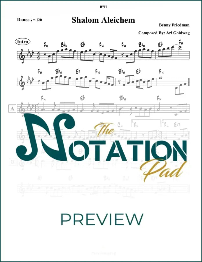Shalom Aleichem - Benny - Lead Sheet - Sheet Music