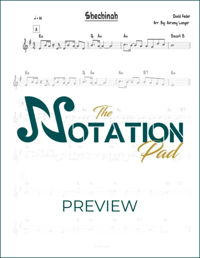 Shechinah - Feder - Lead Sheet - Sheet Music