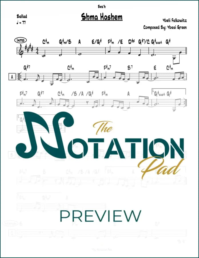 Shema Hashem - Y Falkowitz Lead Sheet Sheet Music