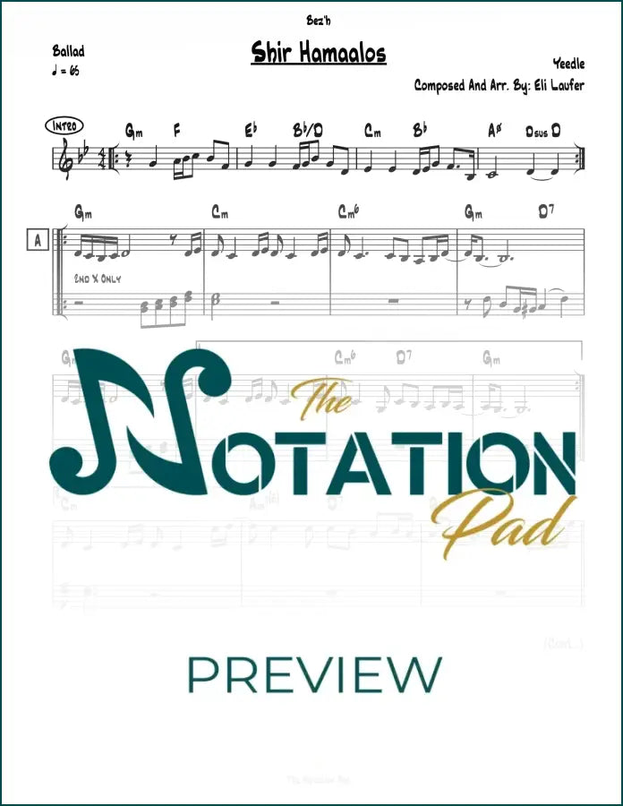Shir Hamaalos - Yeedle 2-Liner Sheet Music