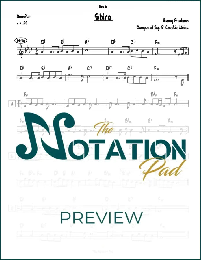 Shira Benny Lead Sheet Sheet Music