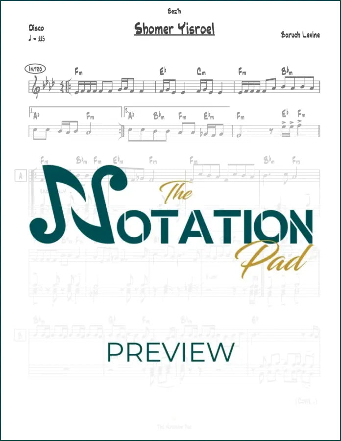 Shomer Yisroel - Levine - 2-Liner - Sheet Music