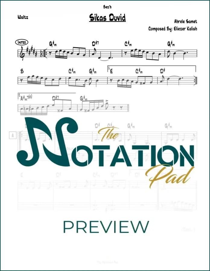 Sikas Duvid 2-Liner Sheet Music