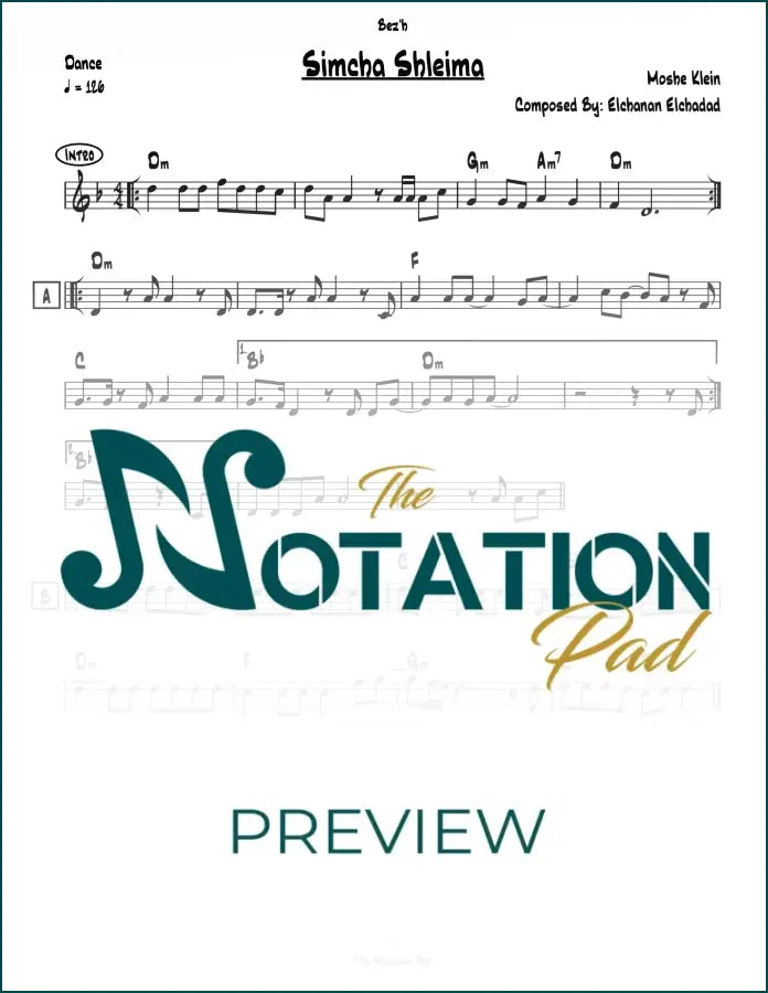 Simcha Shleima Lead Sheet Sheet Music