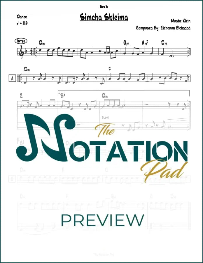 Simcha Shleima Sheet Music