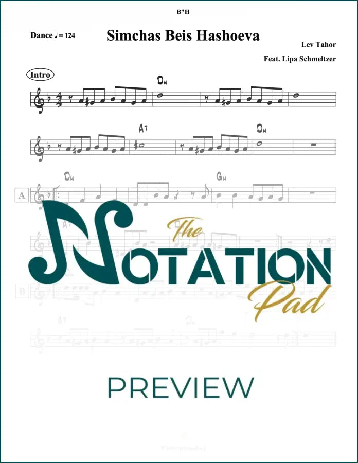 Simchas Beis Hashoeva - Lipa Lead Sheet Sheet Music