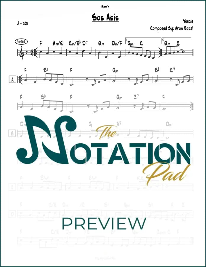 Sos Asis - Yeedle - Lead Sheet - Sheet Music