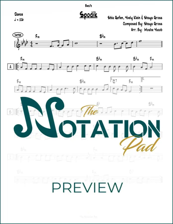 Spodik - Shia Gefen Lead Sheet Sheet Music