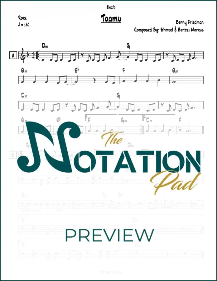 Taamu - Benny Lead Sheet Sheet Music