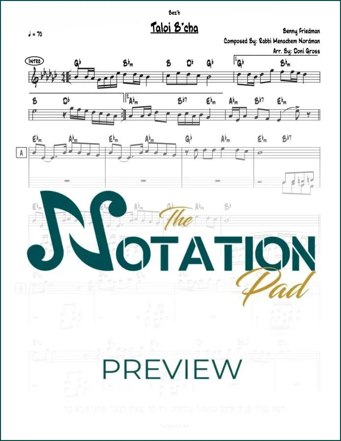 Taloi Becha Benny 2 Liner Sheet Music