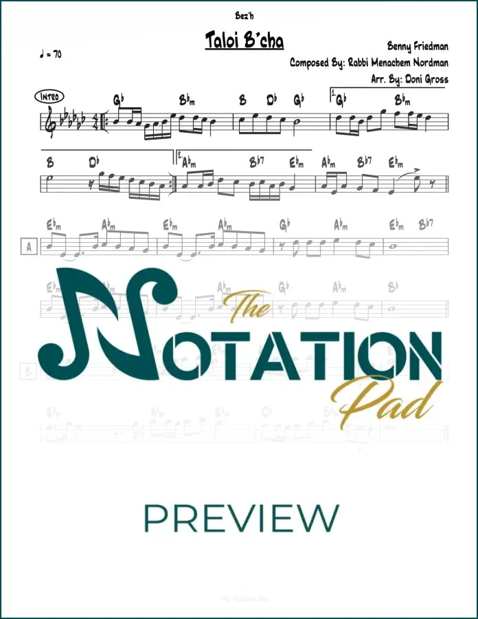 Taloi Becha Benny Lead Sheet Sheet Music