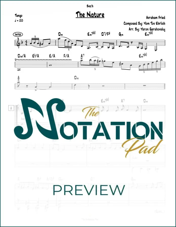 The Nature - Yom Tov Ehirlich 2-Liner Sheet Music