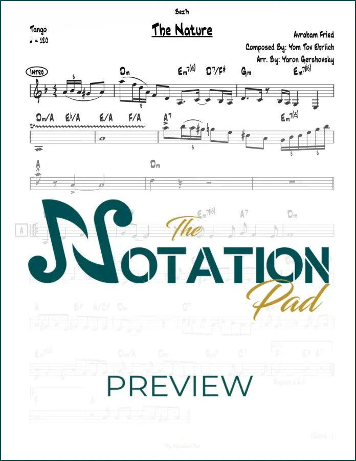 The Nature - Yom Tov Ehirlich Lead Sheet Sheet Music