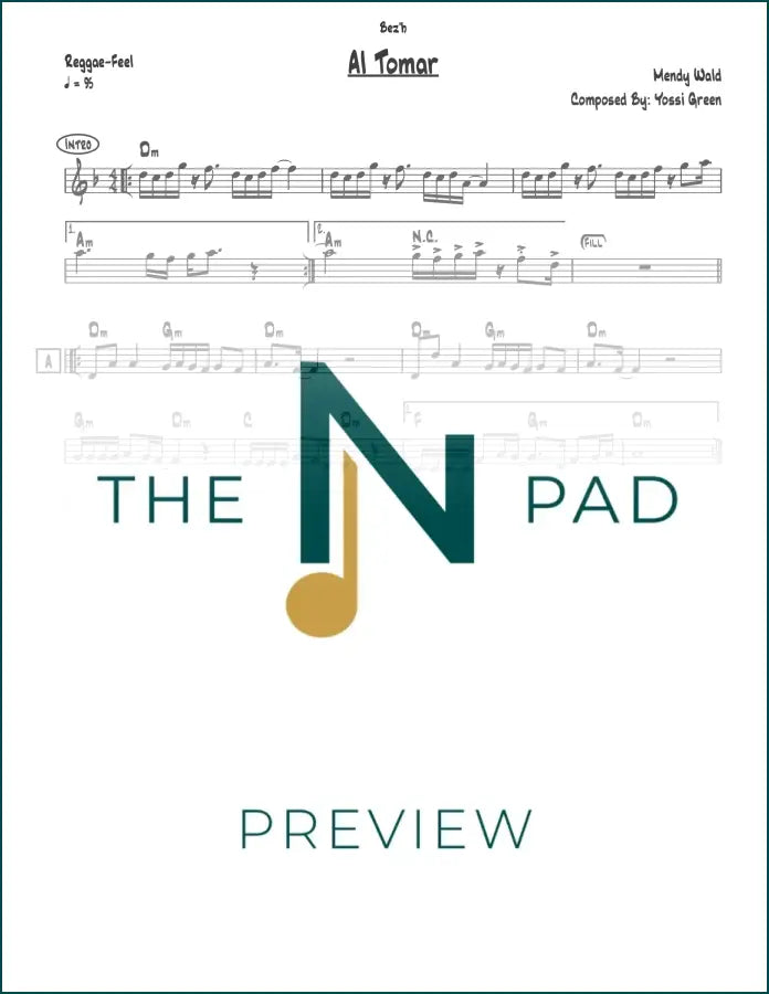 Sheet music for "Al Tomar" by Wald from The Notation Pad, showing a lead sheet with musical notation on a white background.