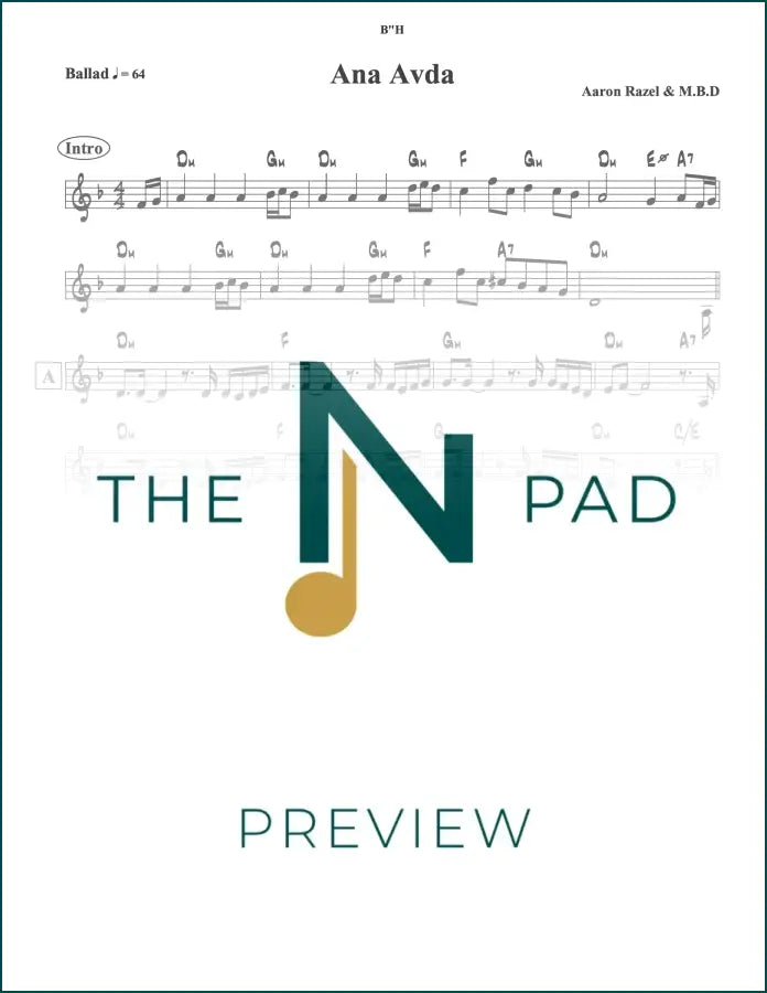 Sheet music for Ana Avda&
