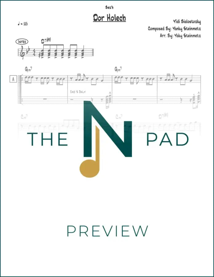 Sheet music titled "Dor Holech" by Bialostozky, published by The Notation Pad, featuring musical notation on a clean background.