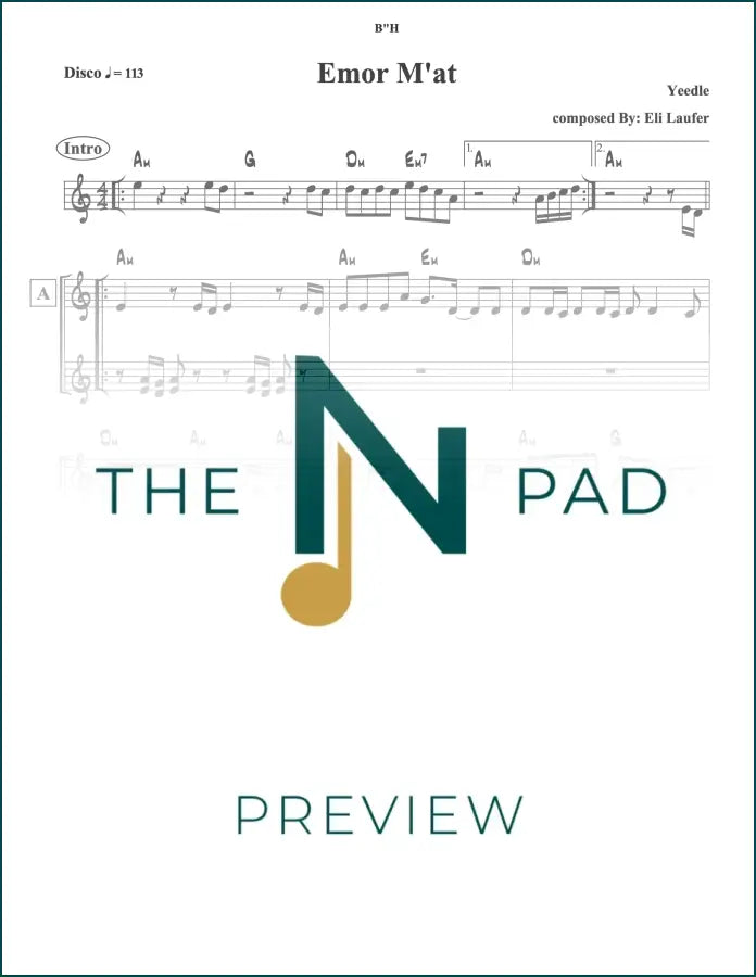 Sheet music for "Emor M&