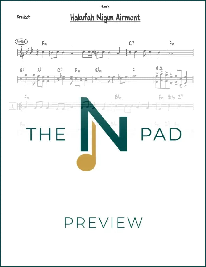 Sheet music for Hakofa Airmont - Micheol by The Notation Pad, featuring lead sheet with musical notation and lyrics.