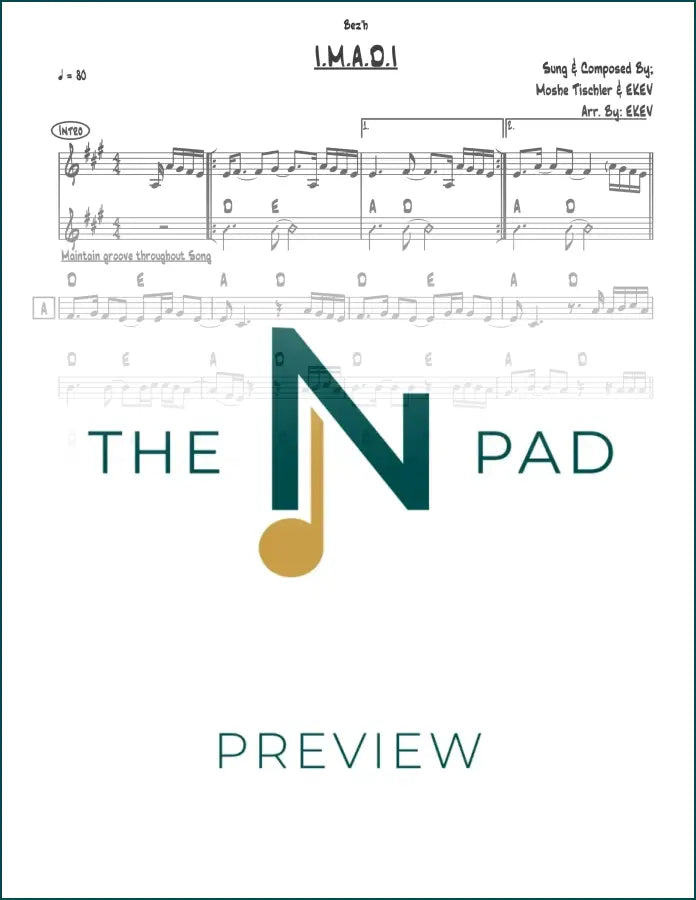 Sheet music for "Tischler" by I.M.A.D.I from The Notation Pad, featuring musical notation on a clean sheet.