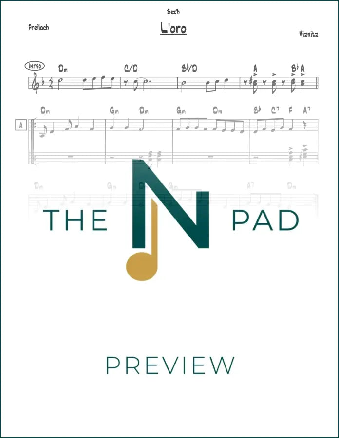 Leoro lead sheet music by The Notation Pad, featuring musical notation on a standard sheet for musicians.