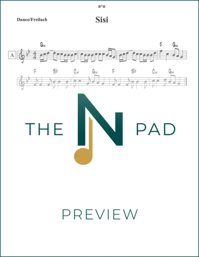 Sheet music for "Sisi" by The Notation Pad, lead sheet with musical notation on a clean background.