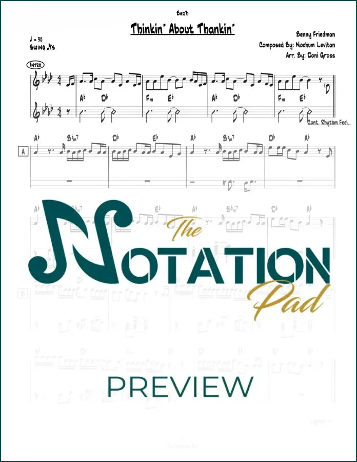 Thinkin’ About Thankin’ Benny 2 Liner Sheet Music