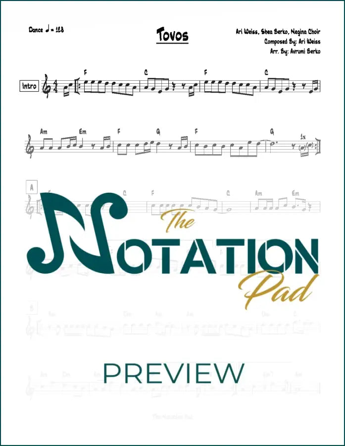 Tovos - Berko Lead Sheet Sheet Music