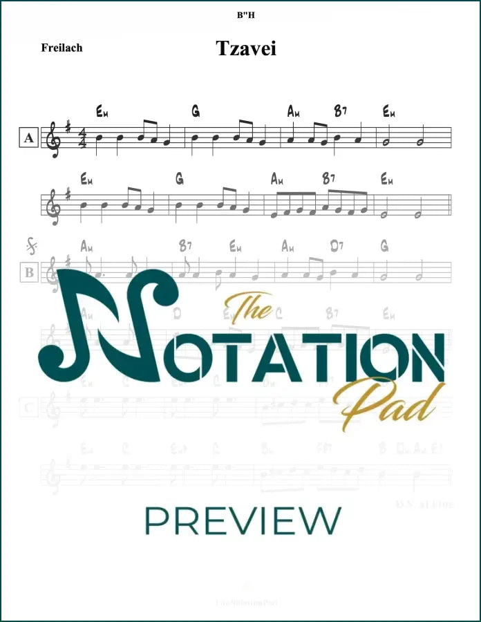 Tzavei Lead Sheet Sheet Music